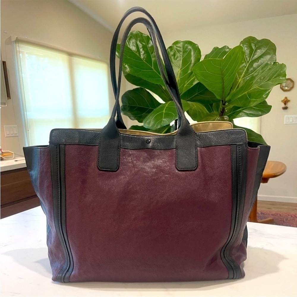 Chloe Alison East-West Colorblock Large Calfskin Tote Purple & Black 2013 - Picture 2 of 13